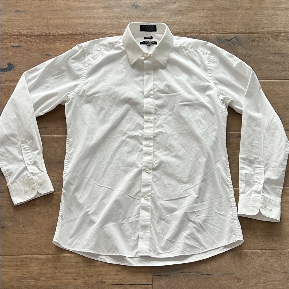 Marquise Elegant White Men's Dress Shirt